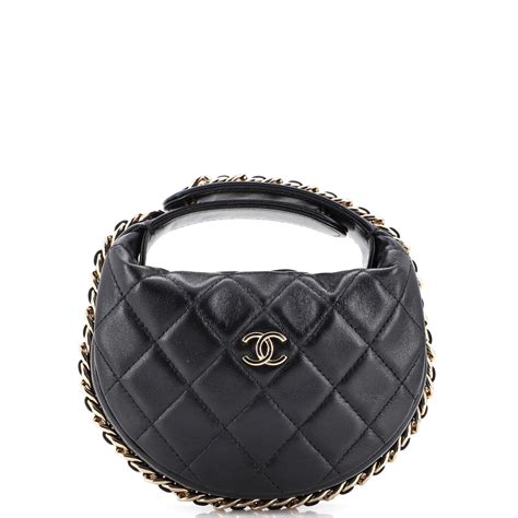 chanel chain around hobo pouch|Chanel Chain Around Hobo Pouch Quilted Lambskin Mini Black .